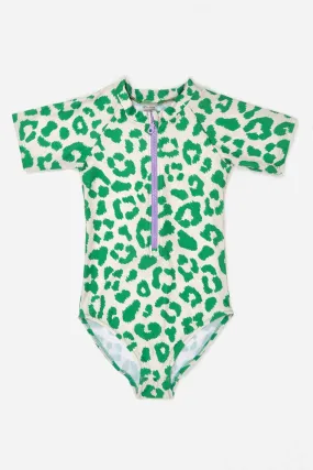 Green Leopard | Girls' Bodysuit