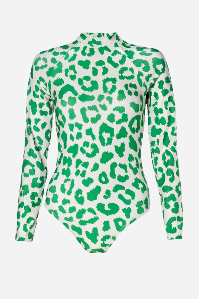 Green Leopard | Women's Bodysuit