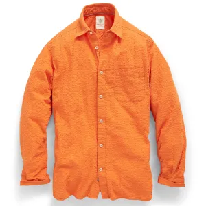 Gregale Long-Sleeve Solid Seersucker Shirt