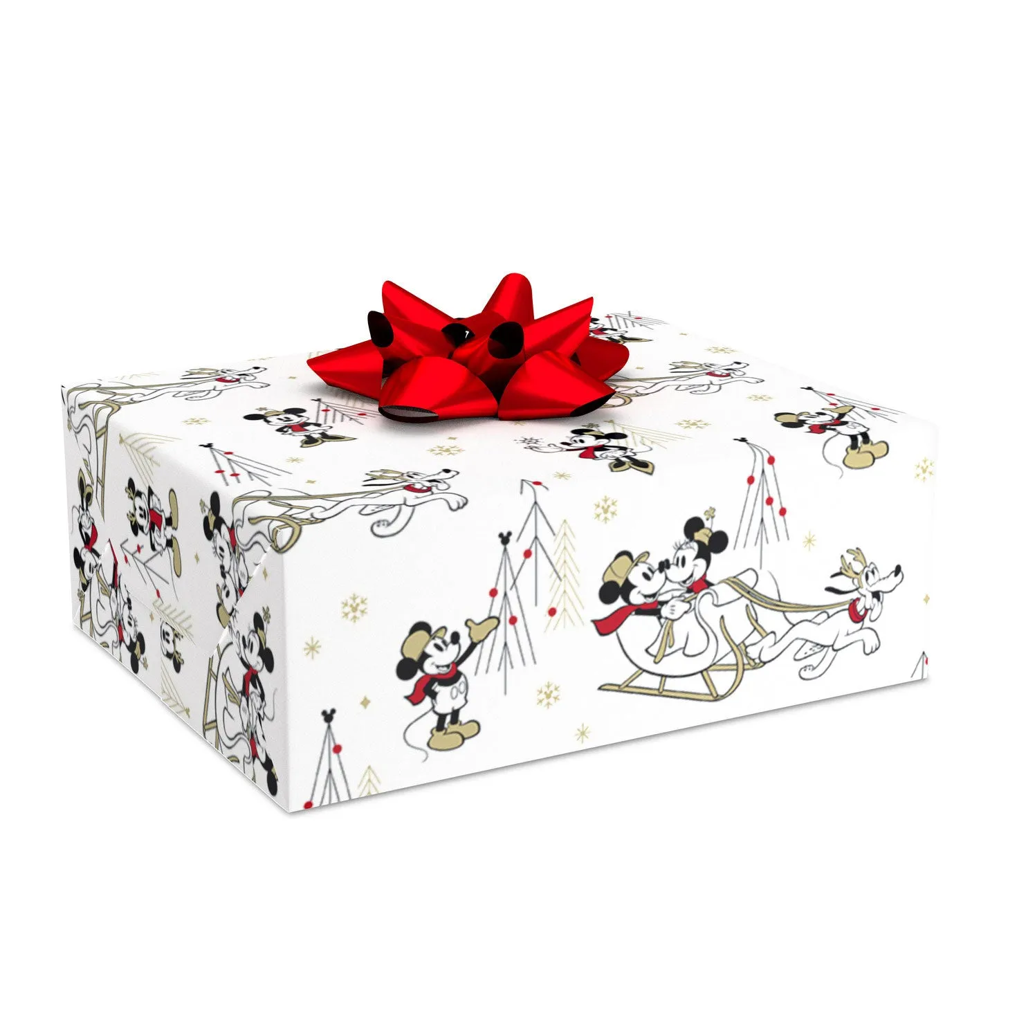 Hallmark Disney Mickey & Minnie With Pluto Christmas Wrapping Paper, 70 sq. ft.