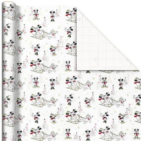 Hallmark Disney Mickey & Minnie With Pluto Christmas Wrapping Paper, 70 sq. ft.