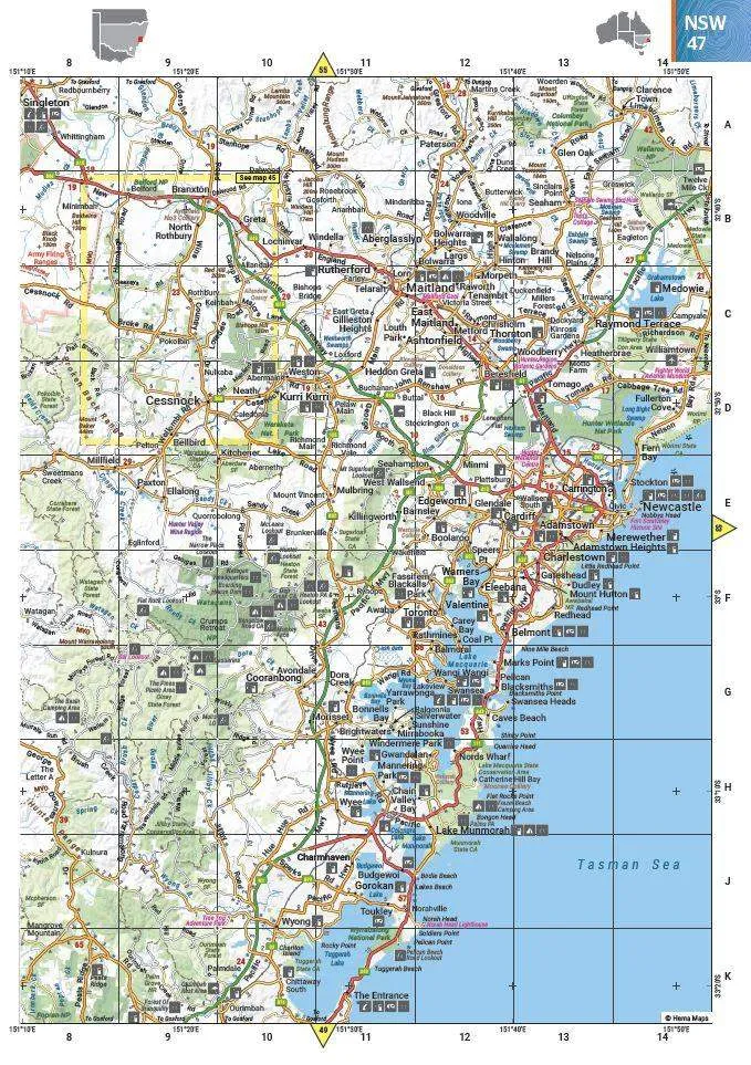 Hema Australia Road & 4WD Easy Read Atlas