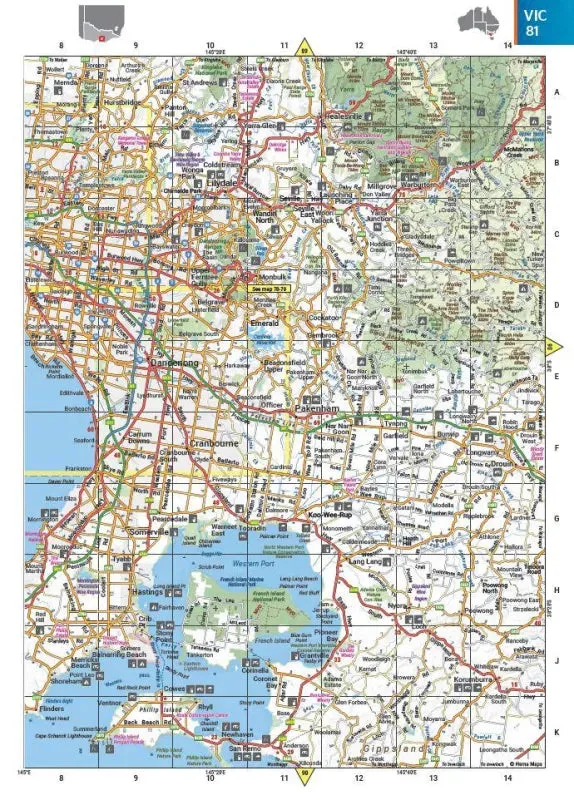 Hema Australia Road and 4WD Easy Read Atlas | 292 x 397mm