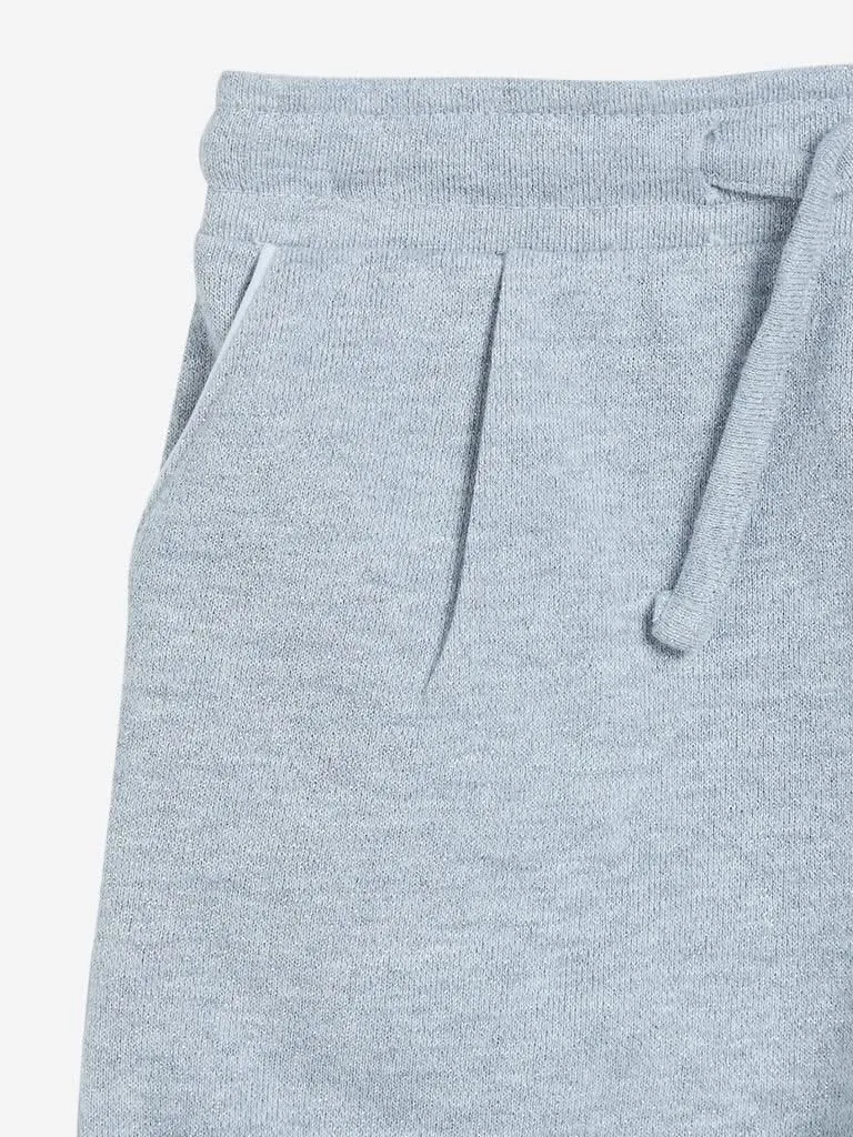 HOP Kids Grey Shimmer Detailed Shorts