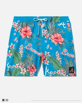 Hurley X 47 Atlanta Braves Cannonball Tropics Volley Boardshorts 17"