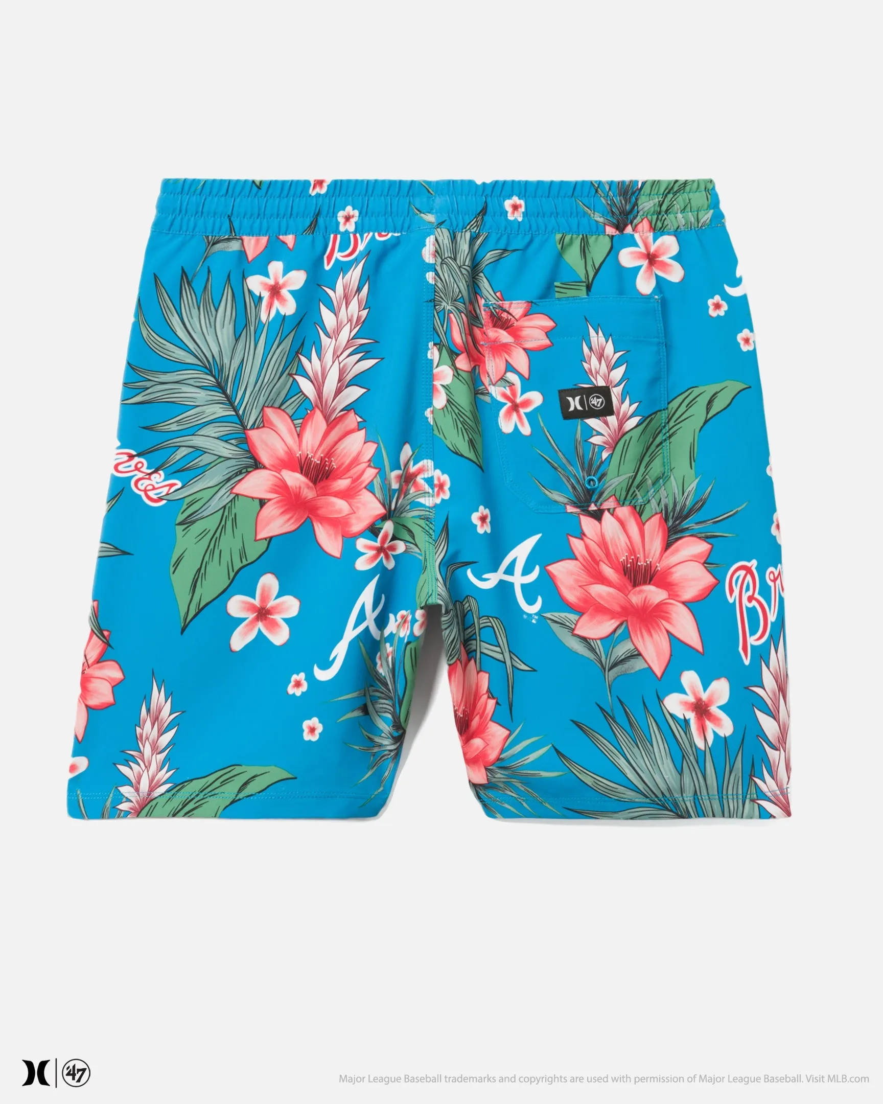 Hurley X 47 Atlanta Braves Cannonball Tropics Volley Boardshorts 17"