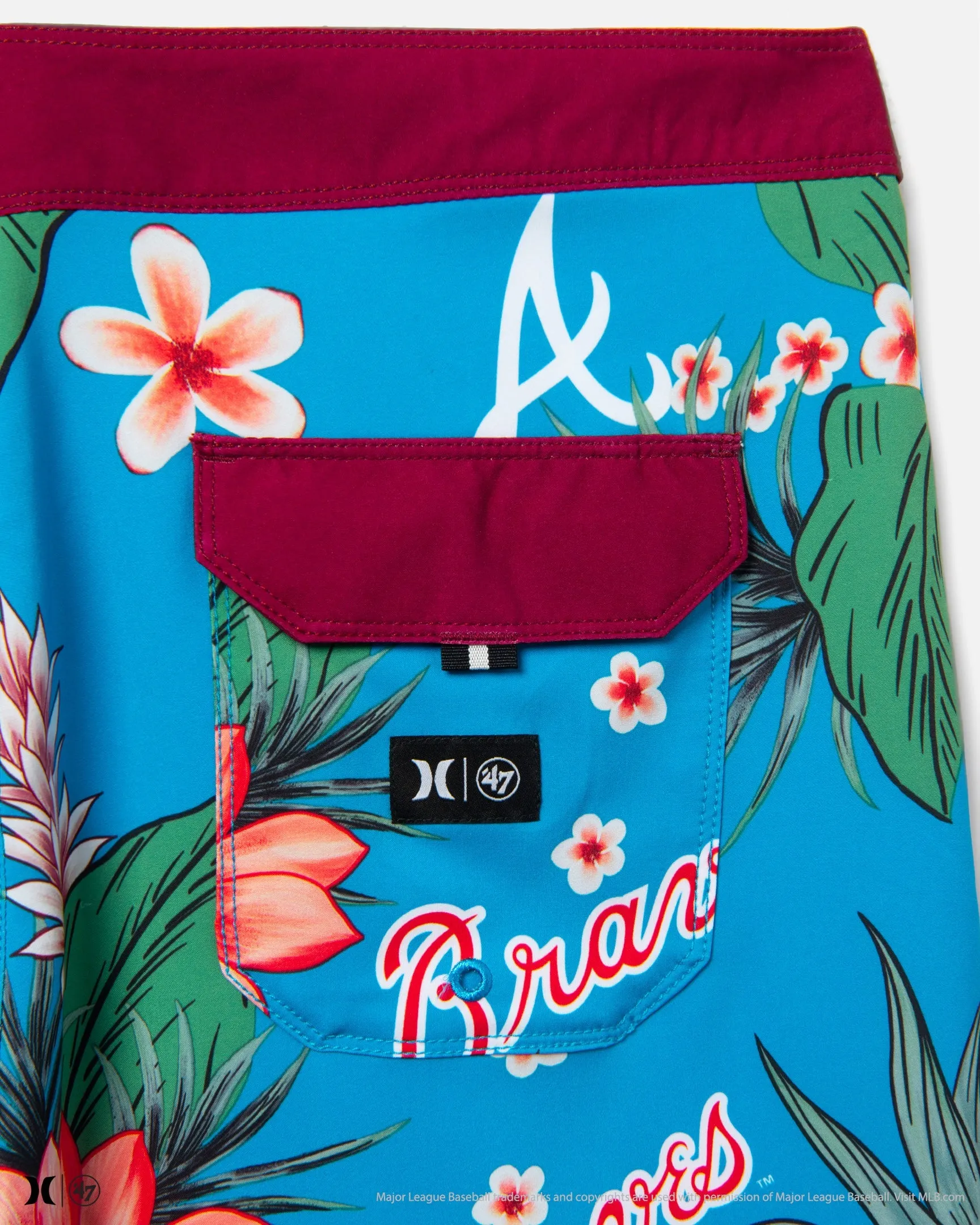 Hurley X 47 Atlanta Braves Phantom Tailgate Tropics Boardshorts 18"