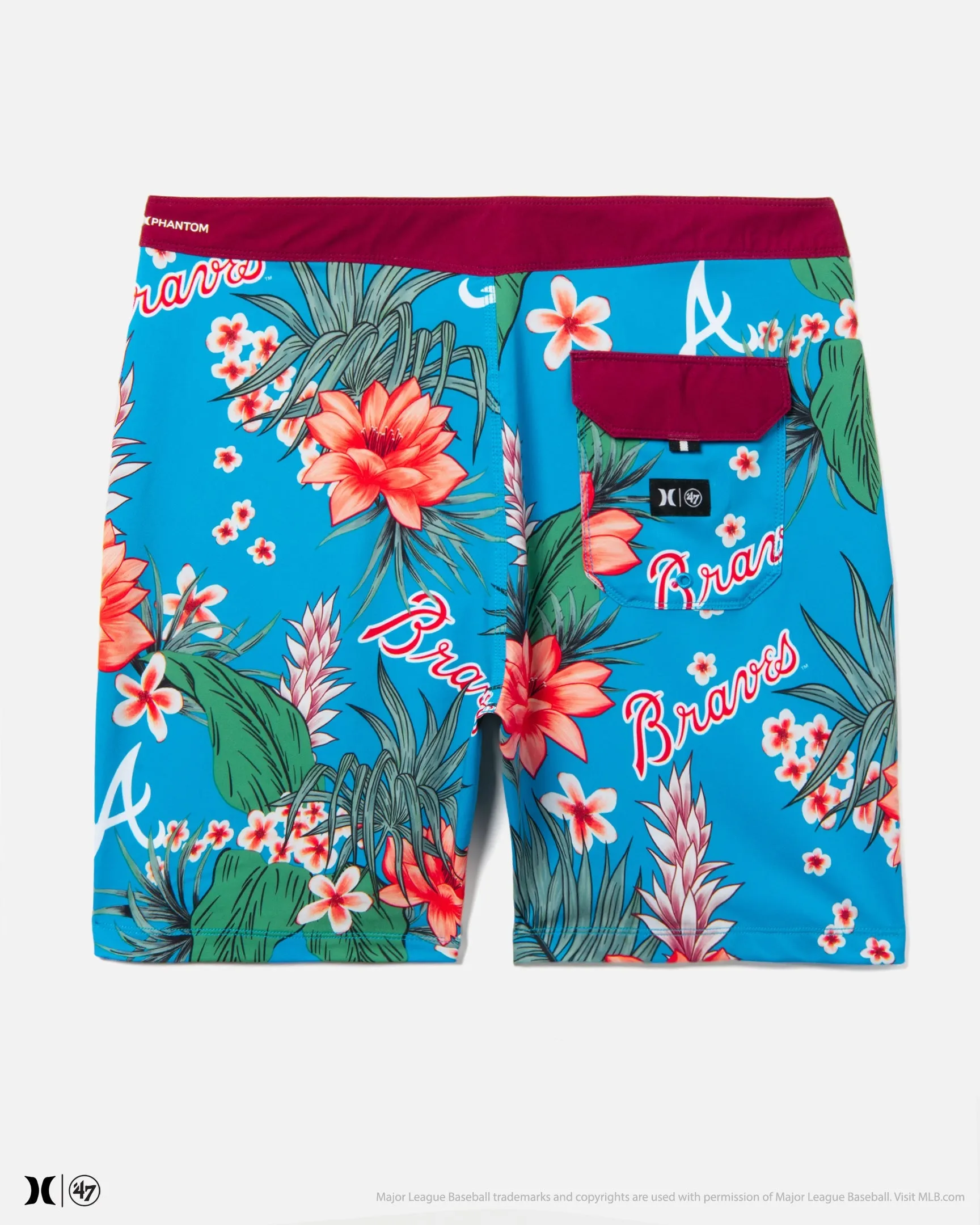 Hurley X 47 Atlanta Braves Phantom Tailgate Tropics Boardshorts 18"