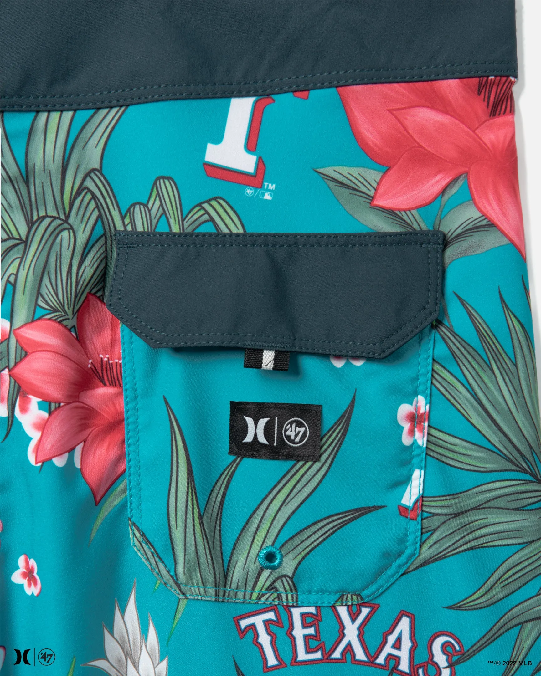 Hurley X 47 Texas Rangers Phantom Tailgate Tropics Boardshorts 18"