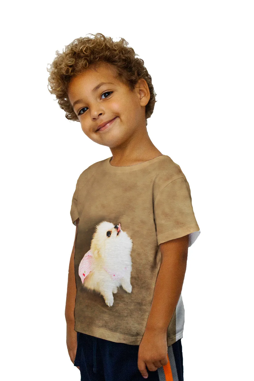 Kids Pomeranian Cherry Cape Superhero