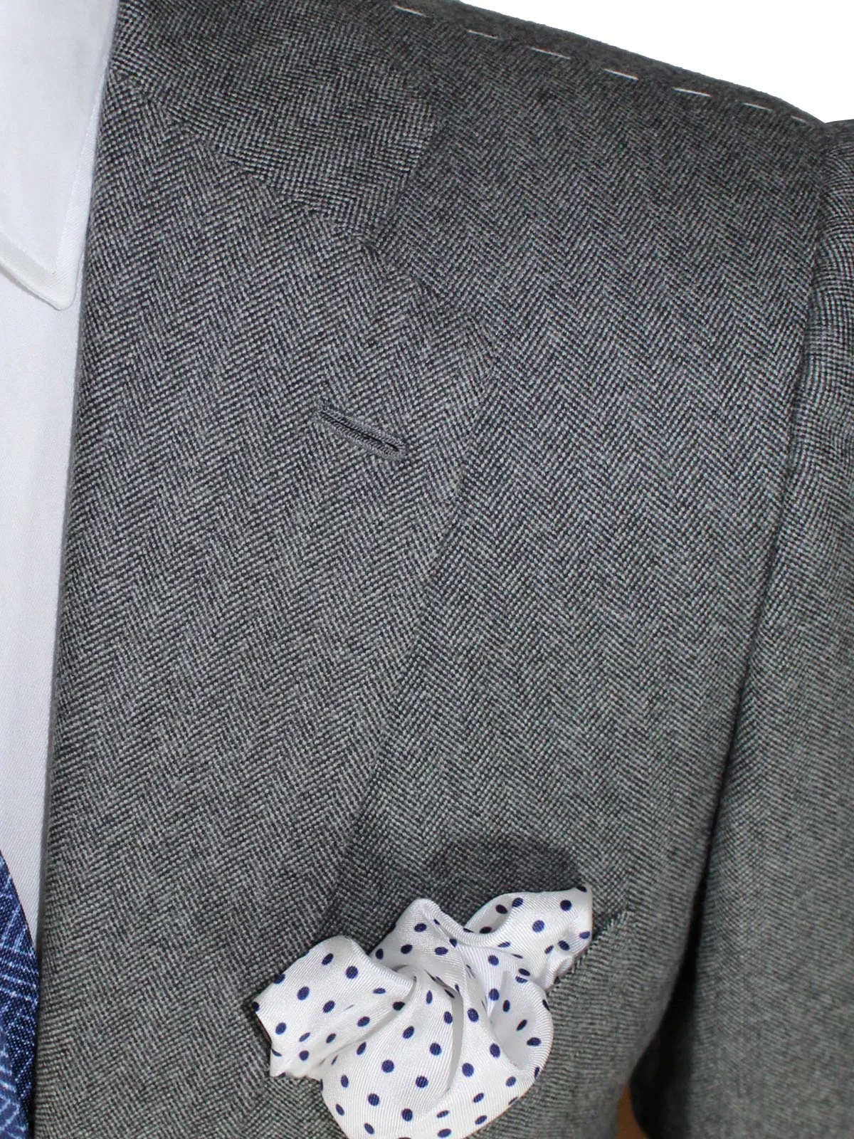 Kiton Cashmere Sport Coat Gray Herringbone - EUR 56/ US 44 R REDUCED SALE