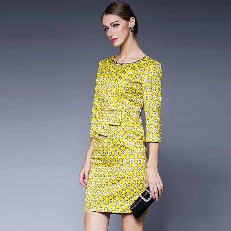 KittenAlarm - Women Office Long Sleeve Bodycon Blazer Work Business Formal Dress Party Dress