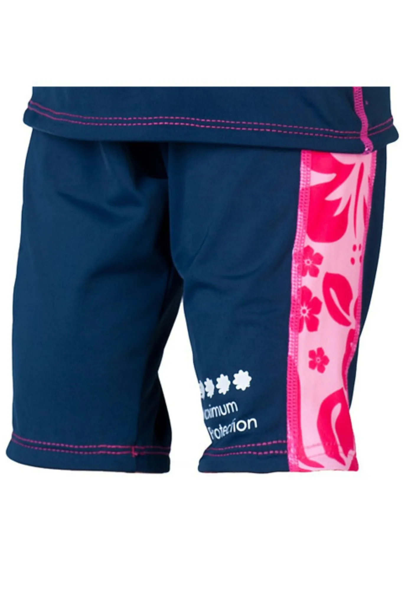 Konfidence Uv Tee Shorts Navy Cyan Palm