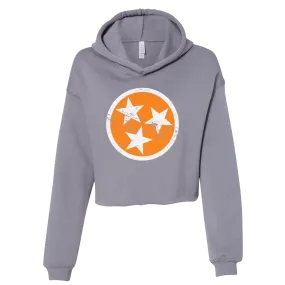 Ladies Tri-Star Cropped Fleece Hoodie