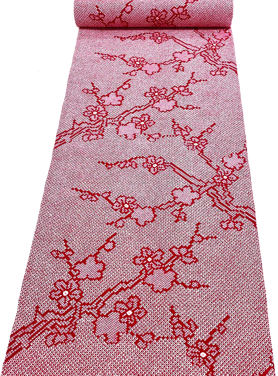 LAST YARD, Reaching Branches Wool Blend Vintage Kimono Fabric From Japan   #133