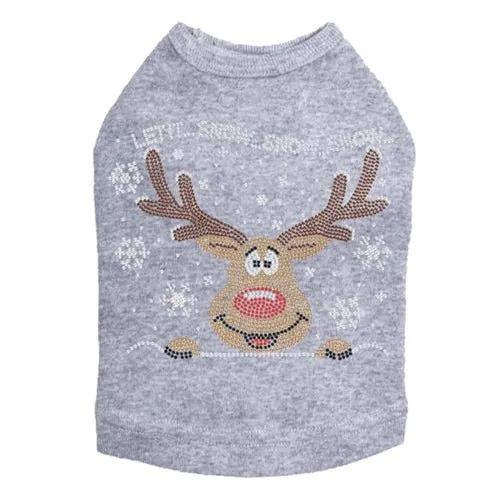 Let it Snow - Red Nose Reindeer Rhinestone Tank - Many Colors