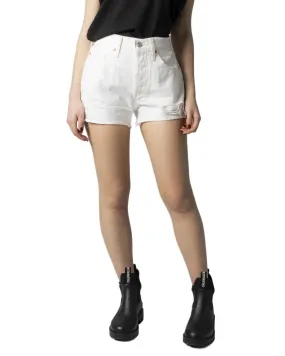Levis Womens 501 High Waisted Distressed Denim Shorts