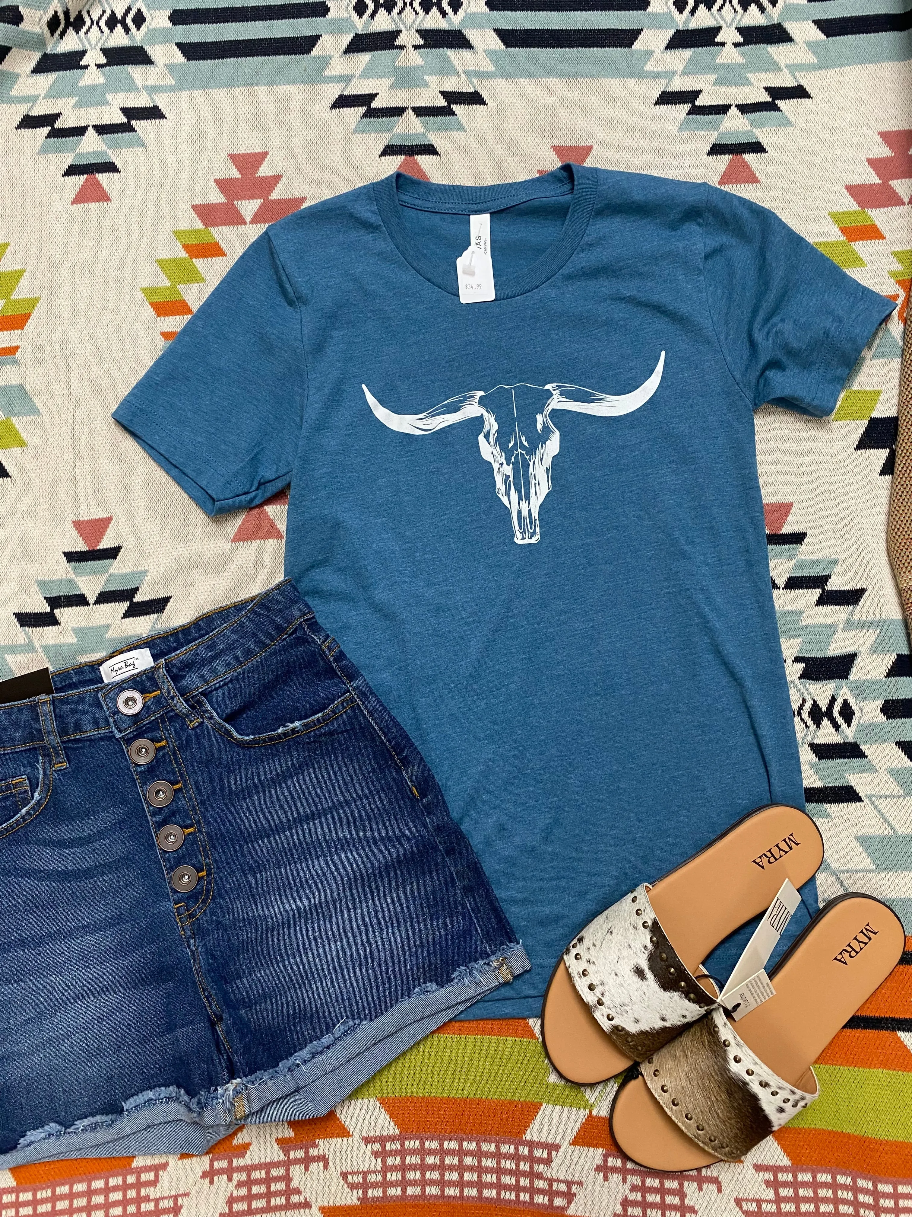 'Long Horn Bull' Unisex T-Shirt