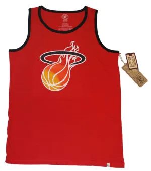 Miami Heat 47 Brand Rebound Red Faded Sleeveless Tank Top T-Shirt