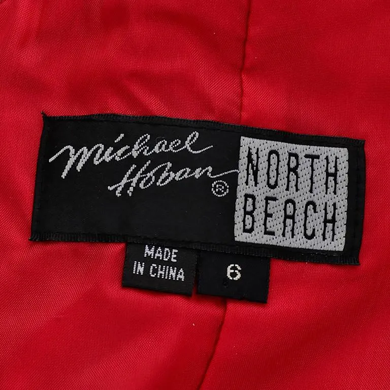 Michael Hoban North Beach Red Leather Vintage Mini Dress 6