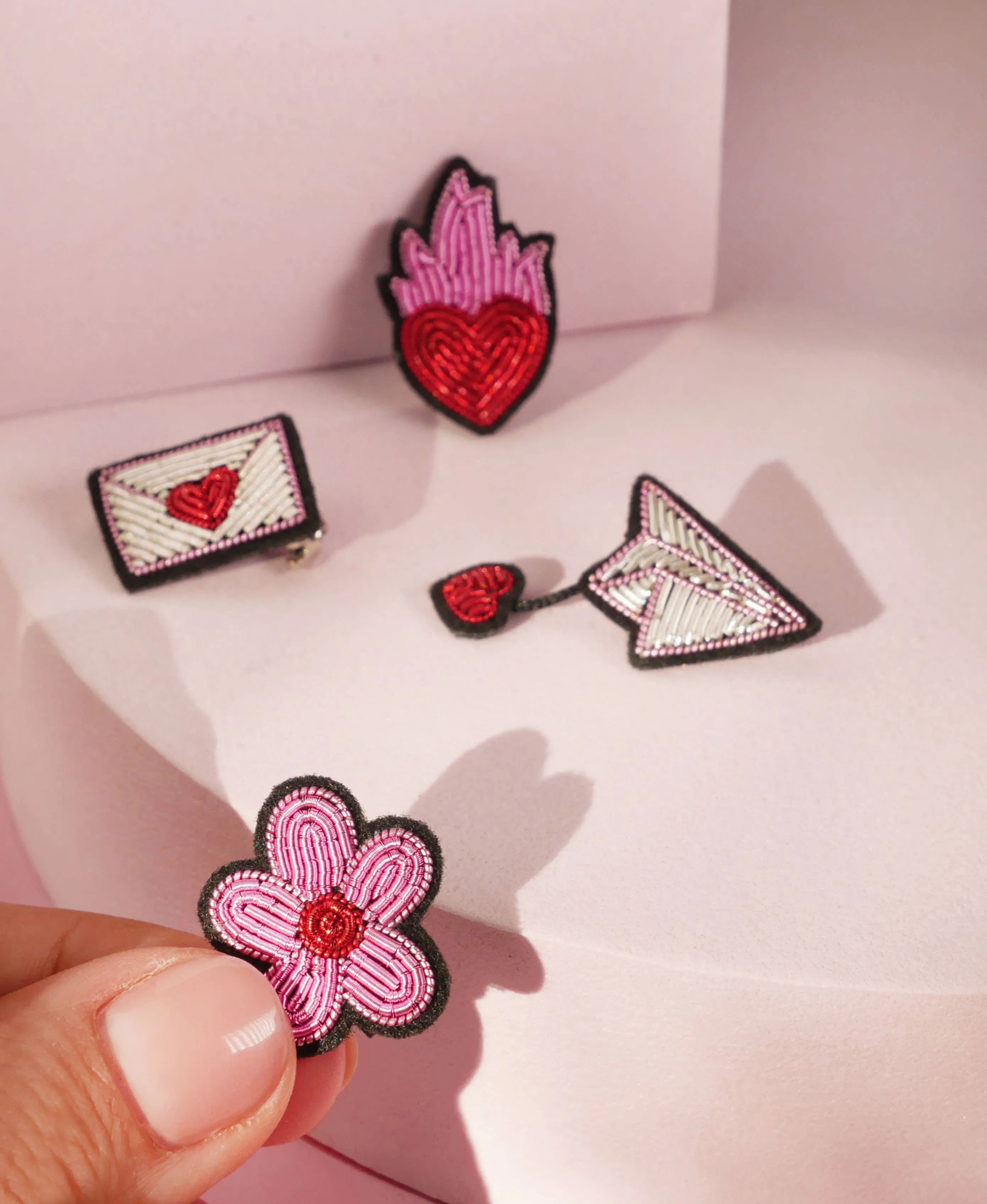 Mini Flaming Heart Brooch