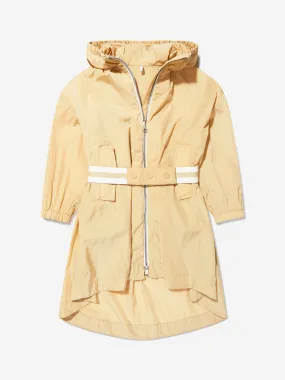 Moncler Enfant Girls Aloysha Long Coat in Cream
