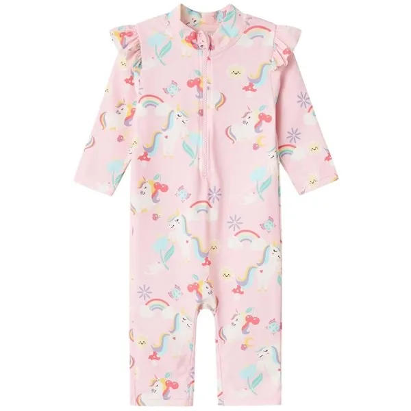 Name it Parfait Pink Zila 3/4 UV Swim Bodysuit