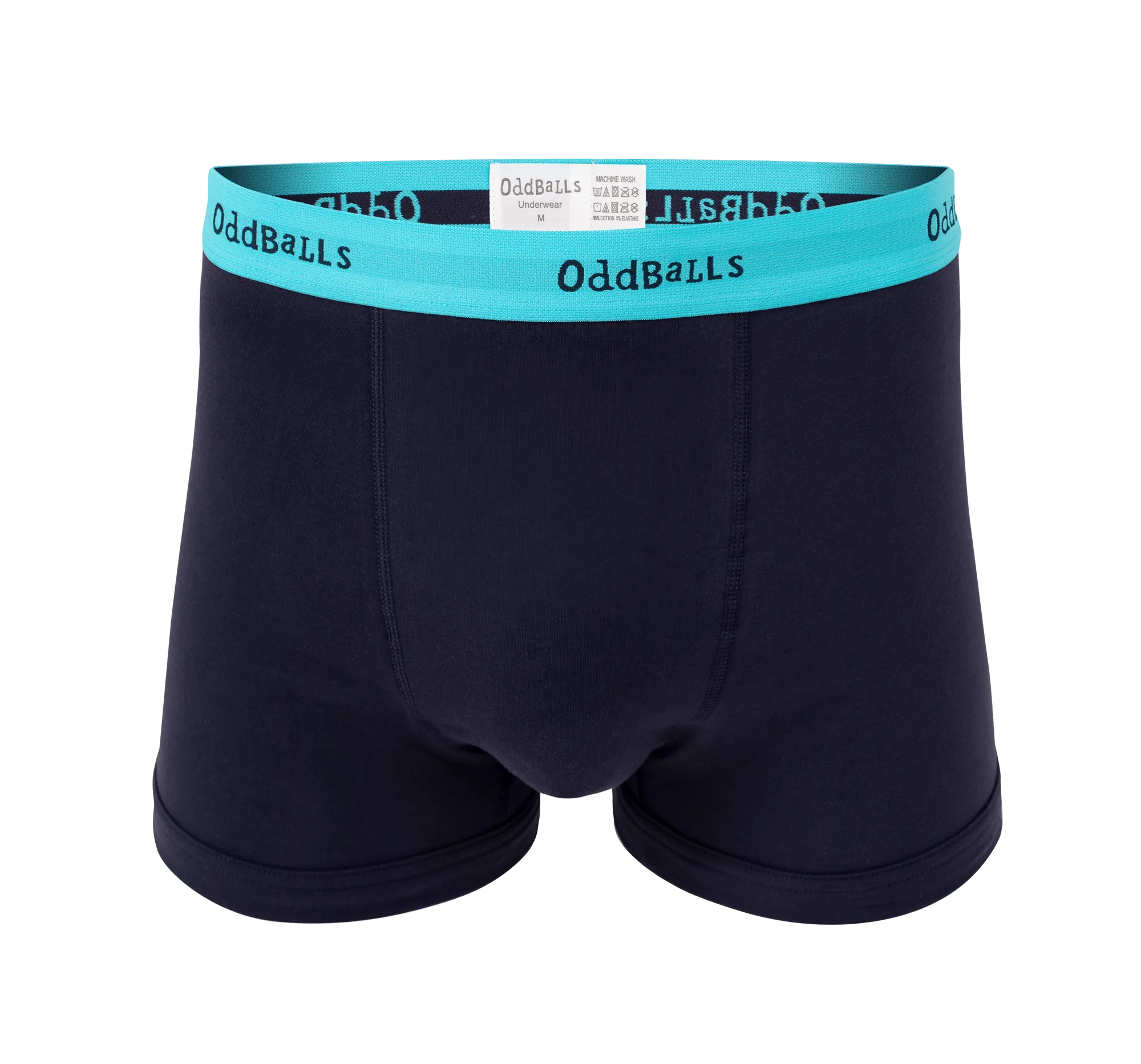 Navy/Cyan - Mens Boxer Shorts
