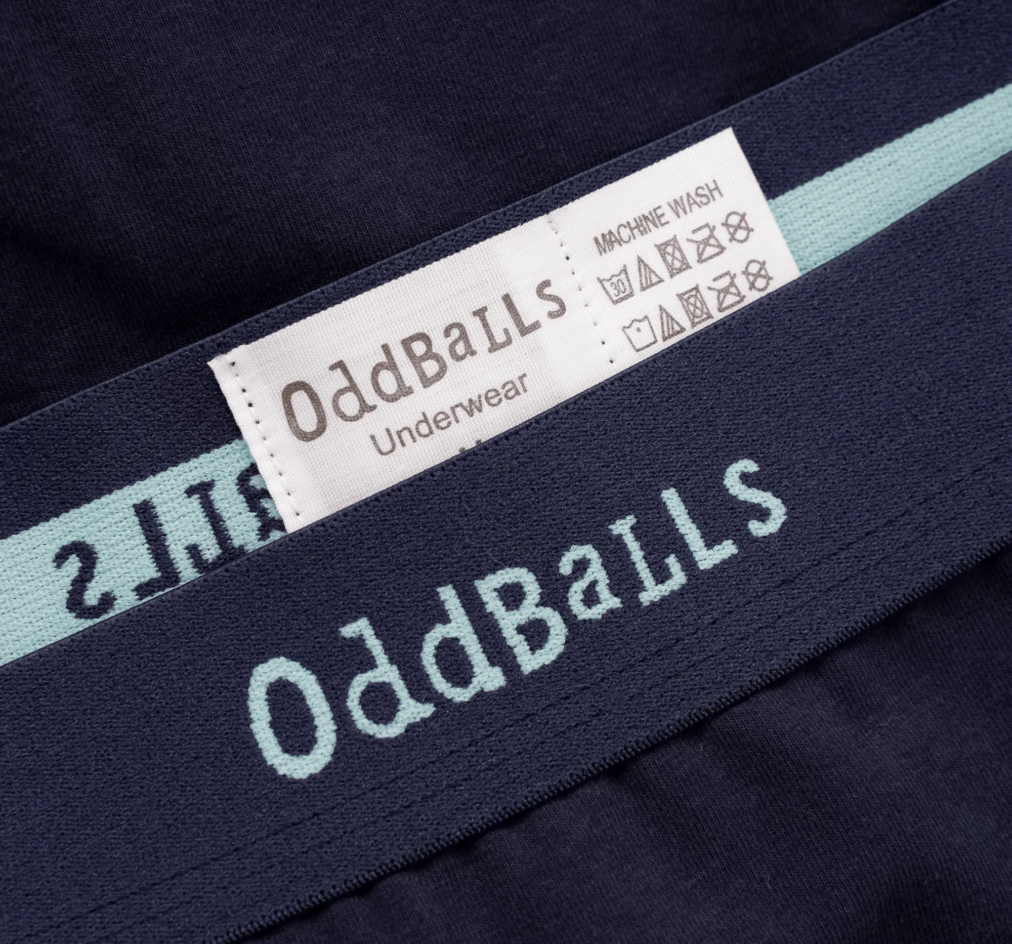 Navy/Cyan OddBalls - Mens Boxer Shorts