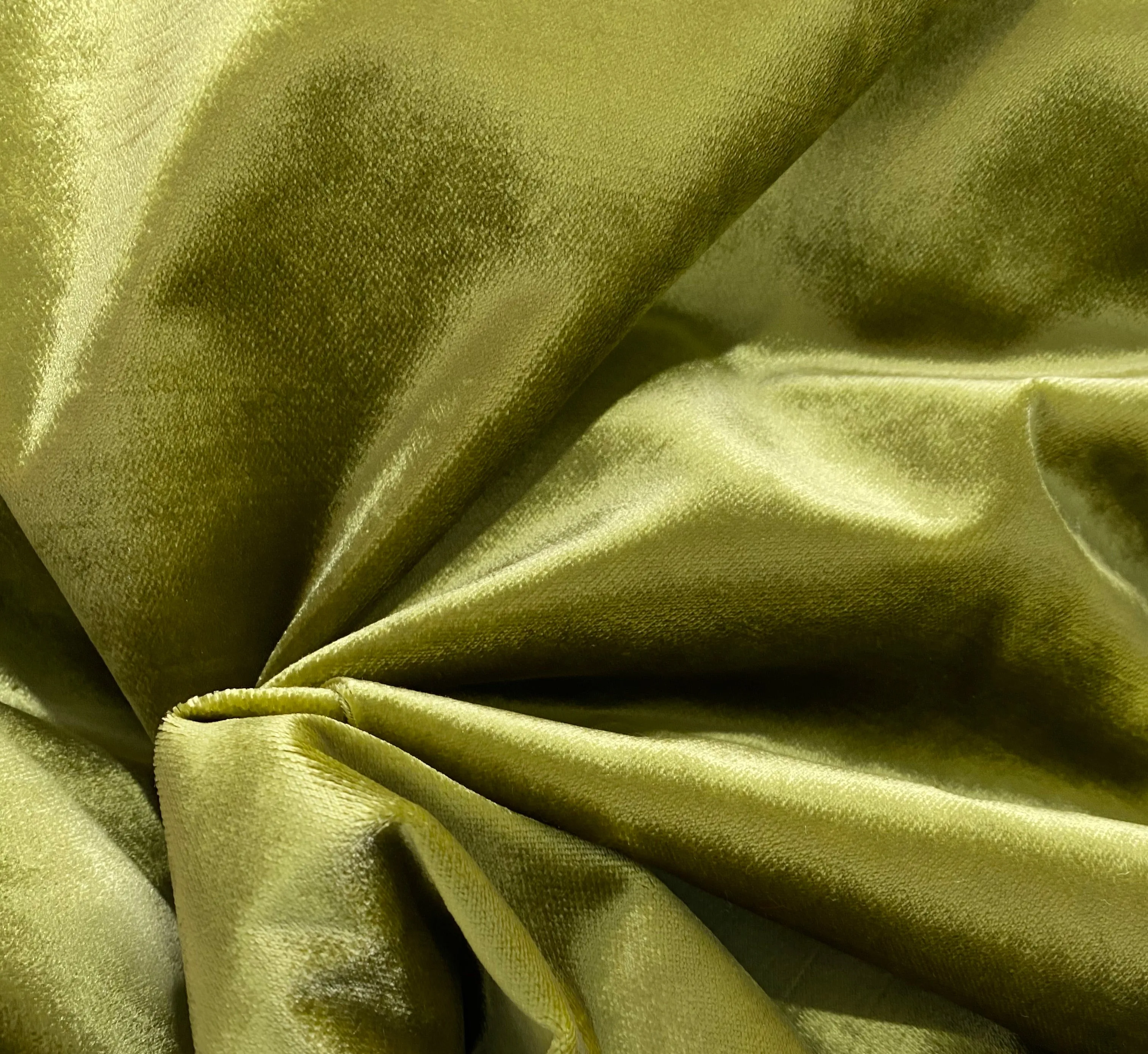 NEW Prince Kanaan Designer Made In Belgium Upholstery Velvet Fabric- Green Yellow
