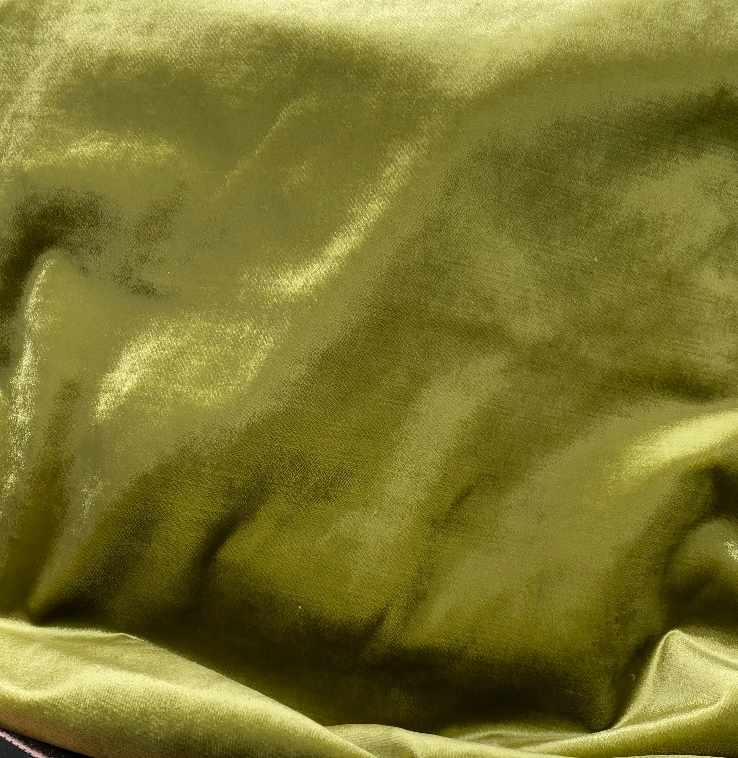 NEW Prince Kanaan Designer Made In Belgium Upholstery Velvet Fabric- Green Yellow