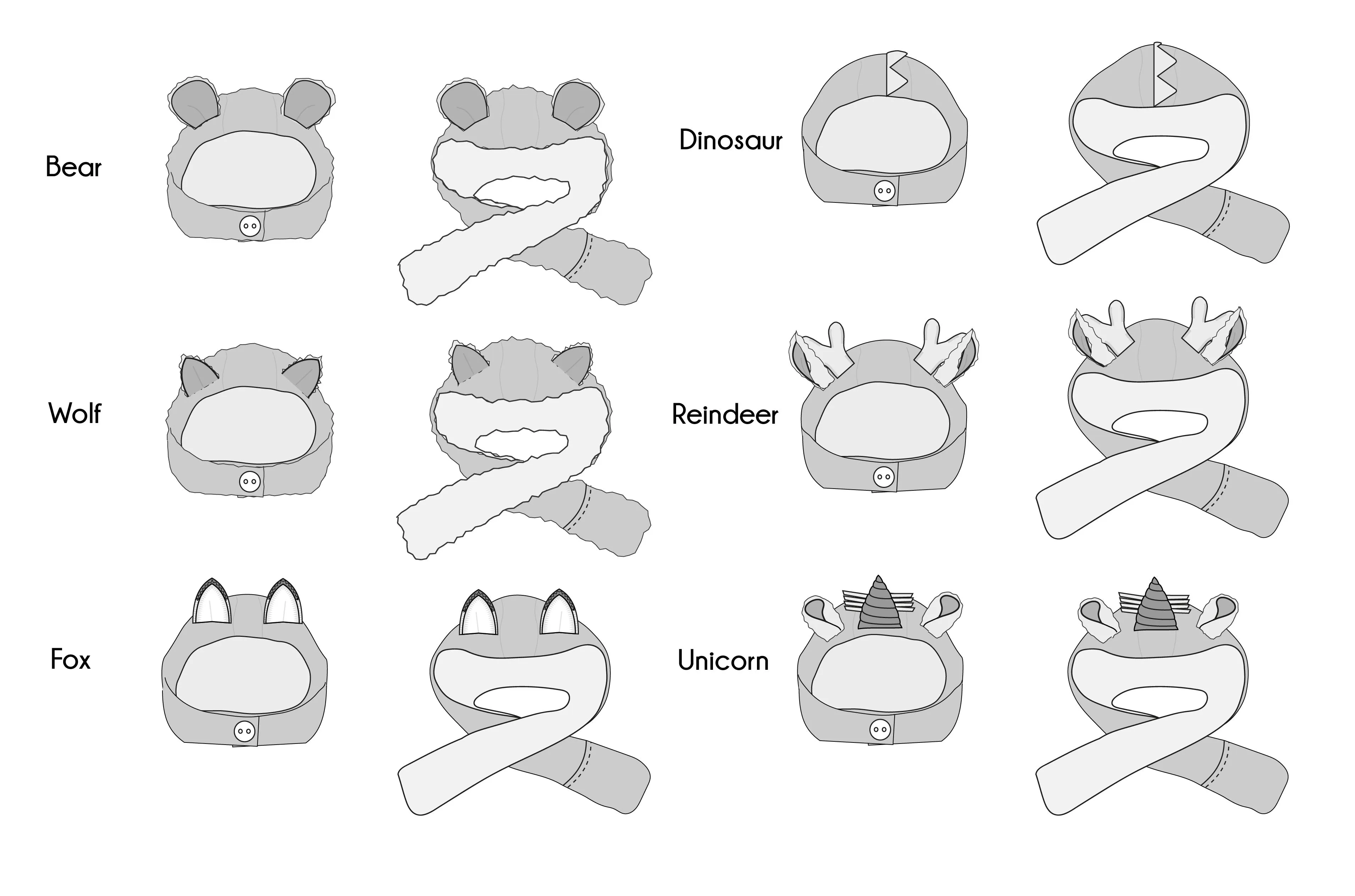 PDF Pattern - Charlie Bear & Friends Hood | Waves & Wild