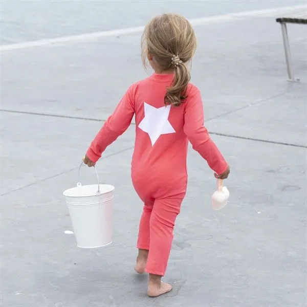 Petit Crabe Nectarine Lou Star Bodysuit Liberty© fabric