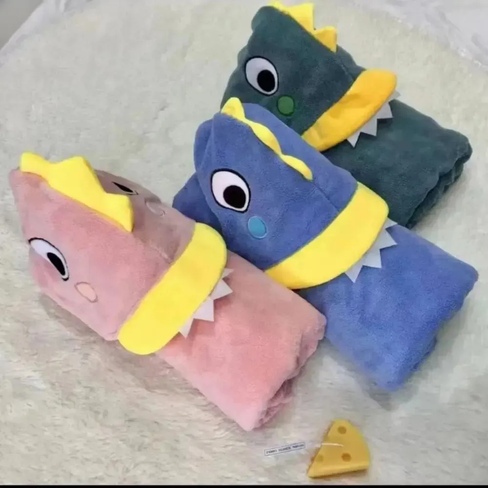 Pink/Dark/Light Blue Cute Cartoon Children's Bath Towel Cape Soft and Absorbent Not Easy to Fall off Hooded Coral Velvet Cape