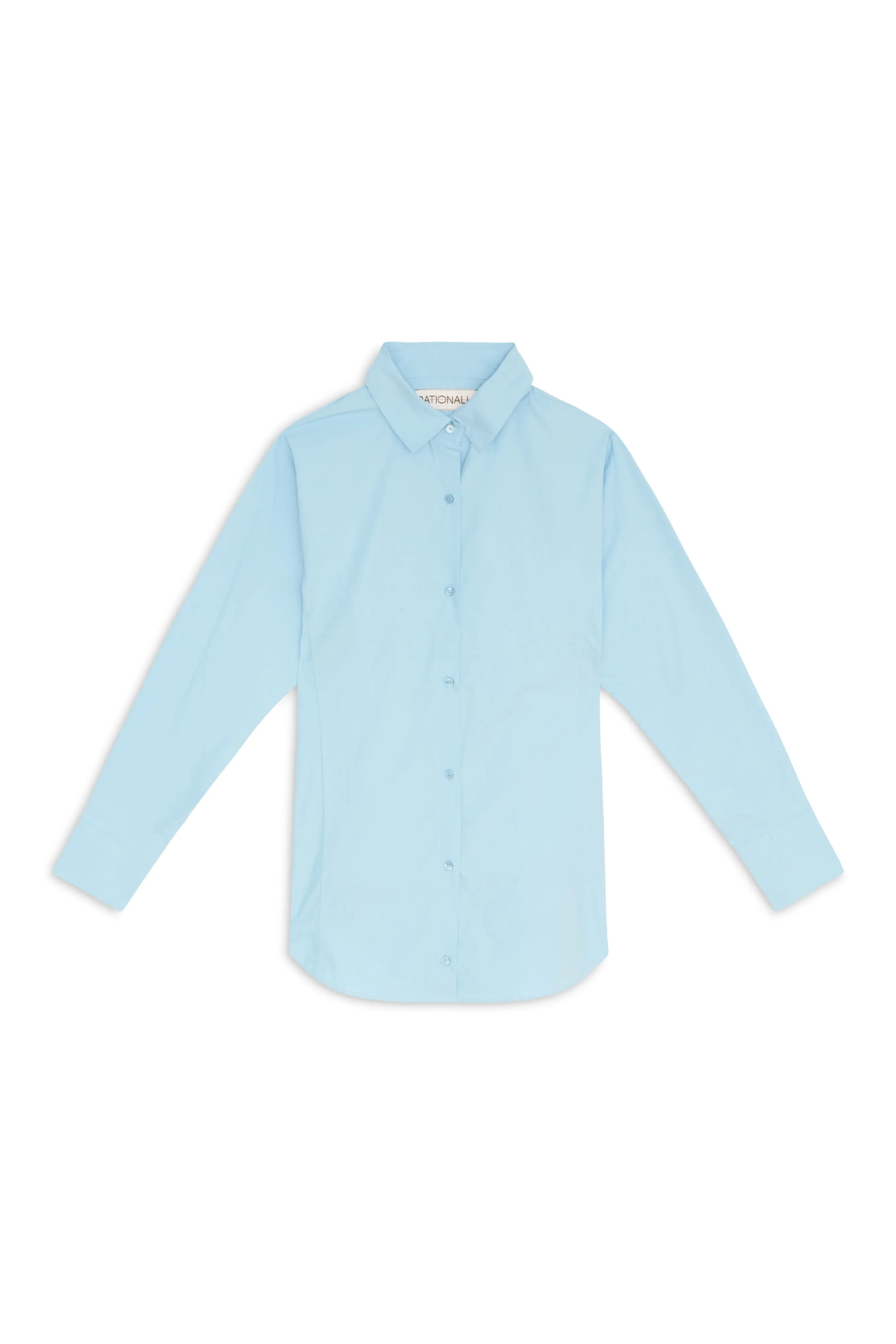 POPLIN SHIRT IN CYAN