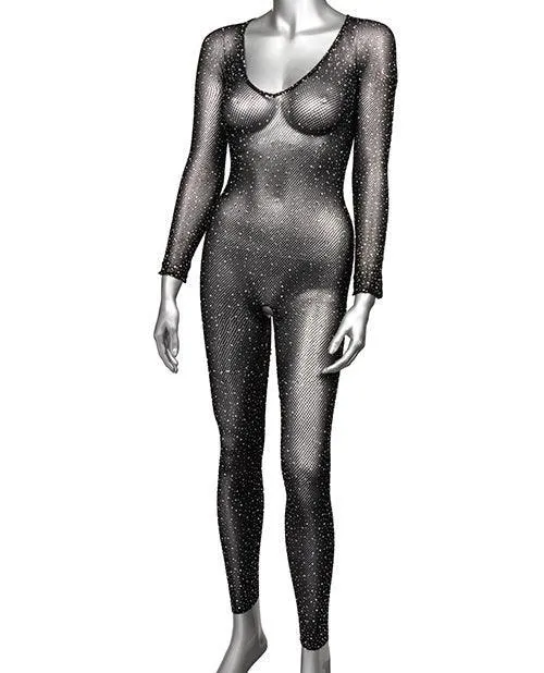 Radiance Crotchless Full Body Suit Black Qn