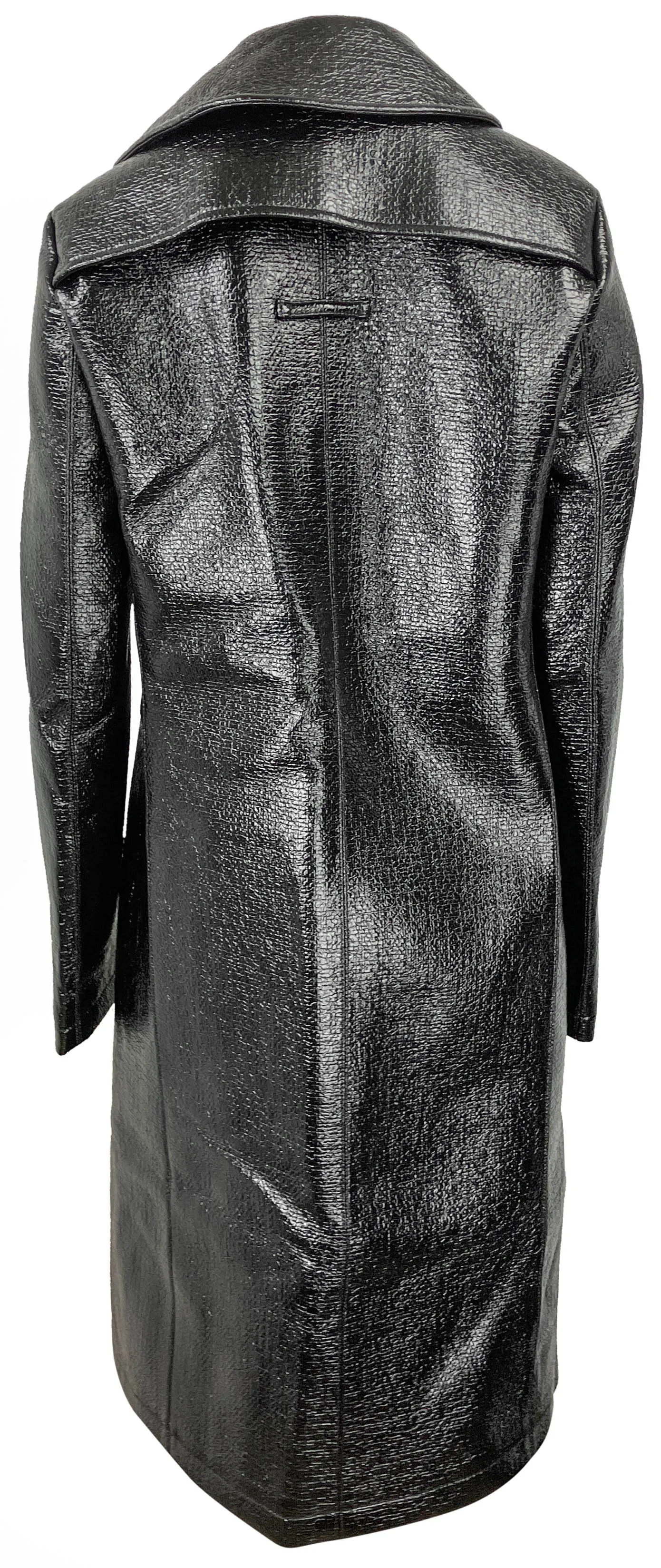 Raf Simons Straight Standing Collar Duster Coat in Black