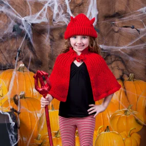 Red Heart Crochet Little Devil Hat & Cape