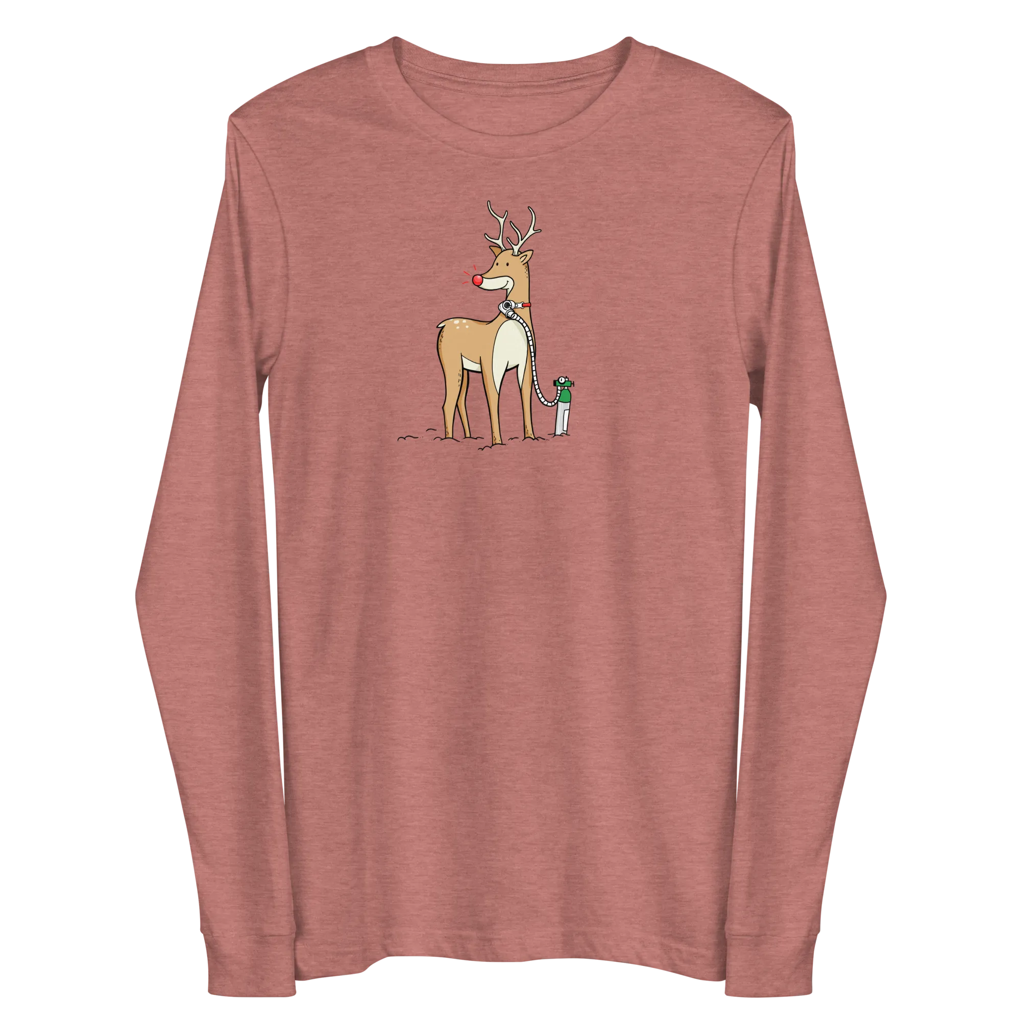 Reindeer with Oxygen  - Adult Long Sleeve