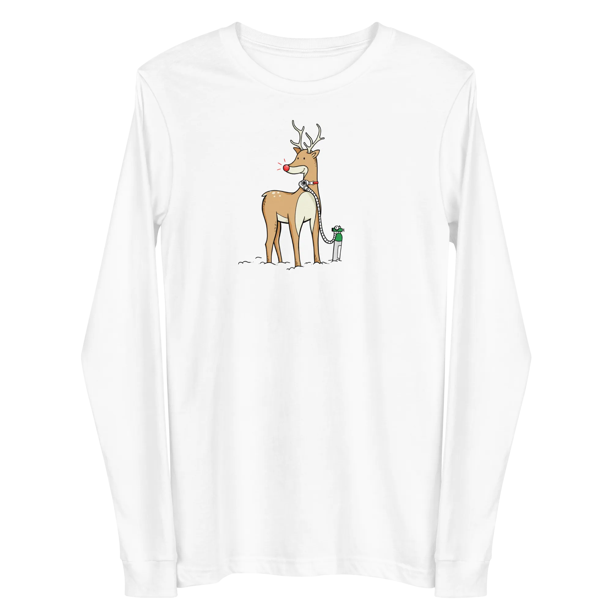 Reindeer with Oxygen  - Adult Long Sleeve