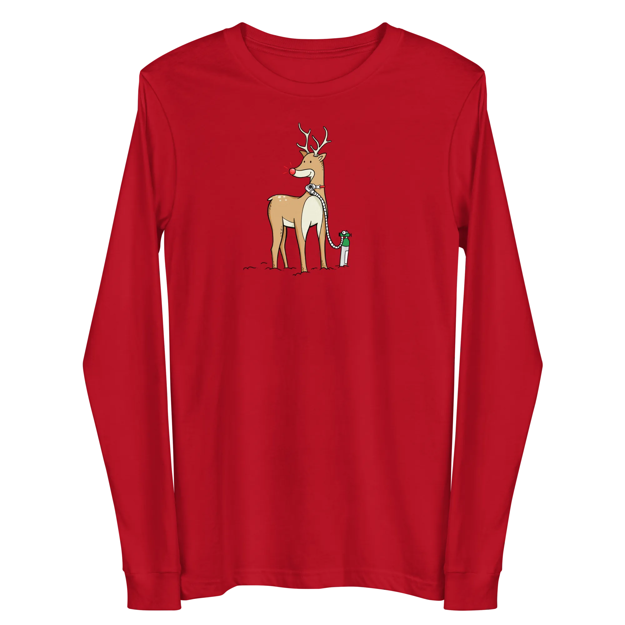 Reindeer with Oxygen  - Adult Long Sleeve
