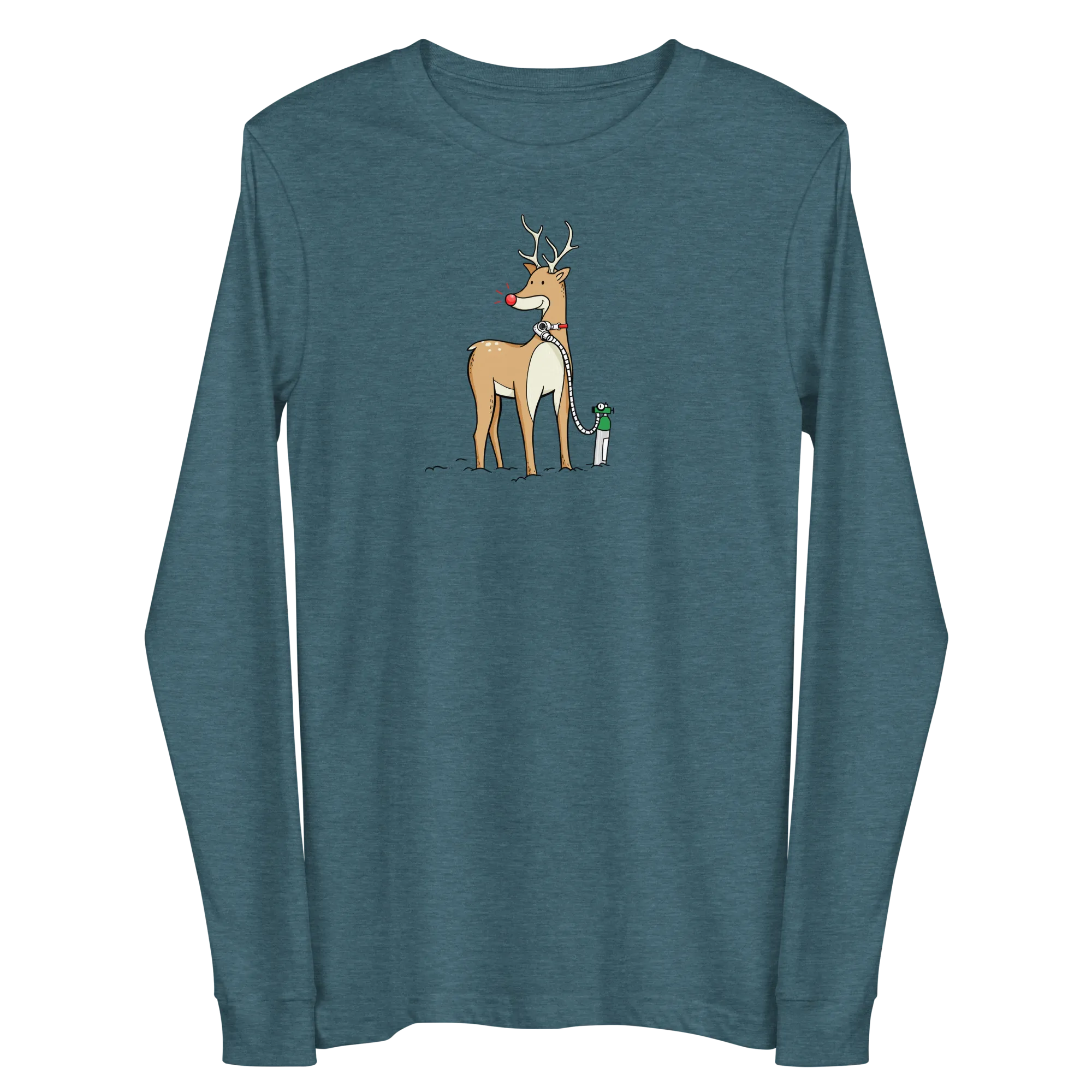 Reindeer with Oxygen  - Adult Long Sleeve