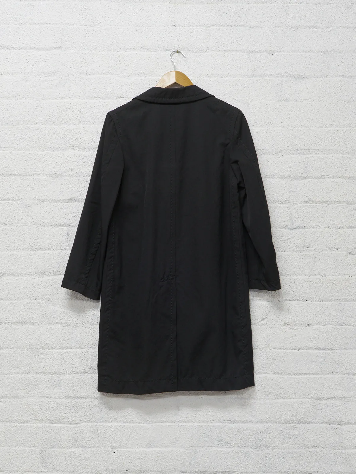 Robe de Chambre Comme des Garcons 2002 black wool topstitched coat - womens M S