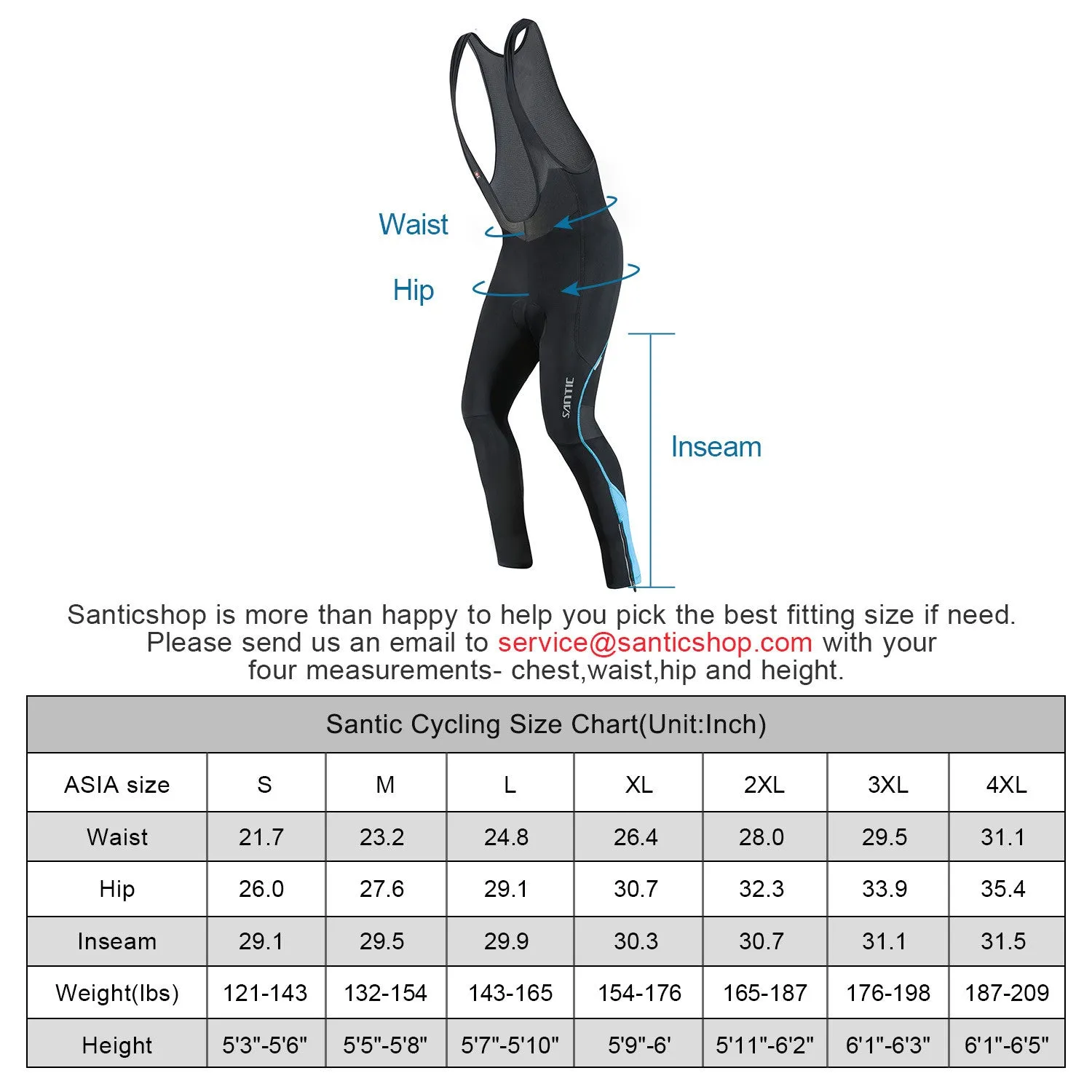 Santic Hamilton Men Padded Bib Long Pants Blue