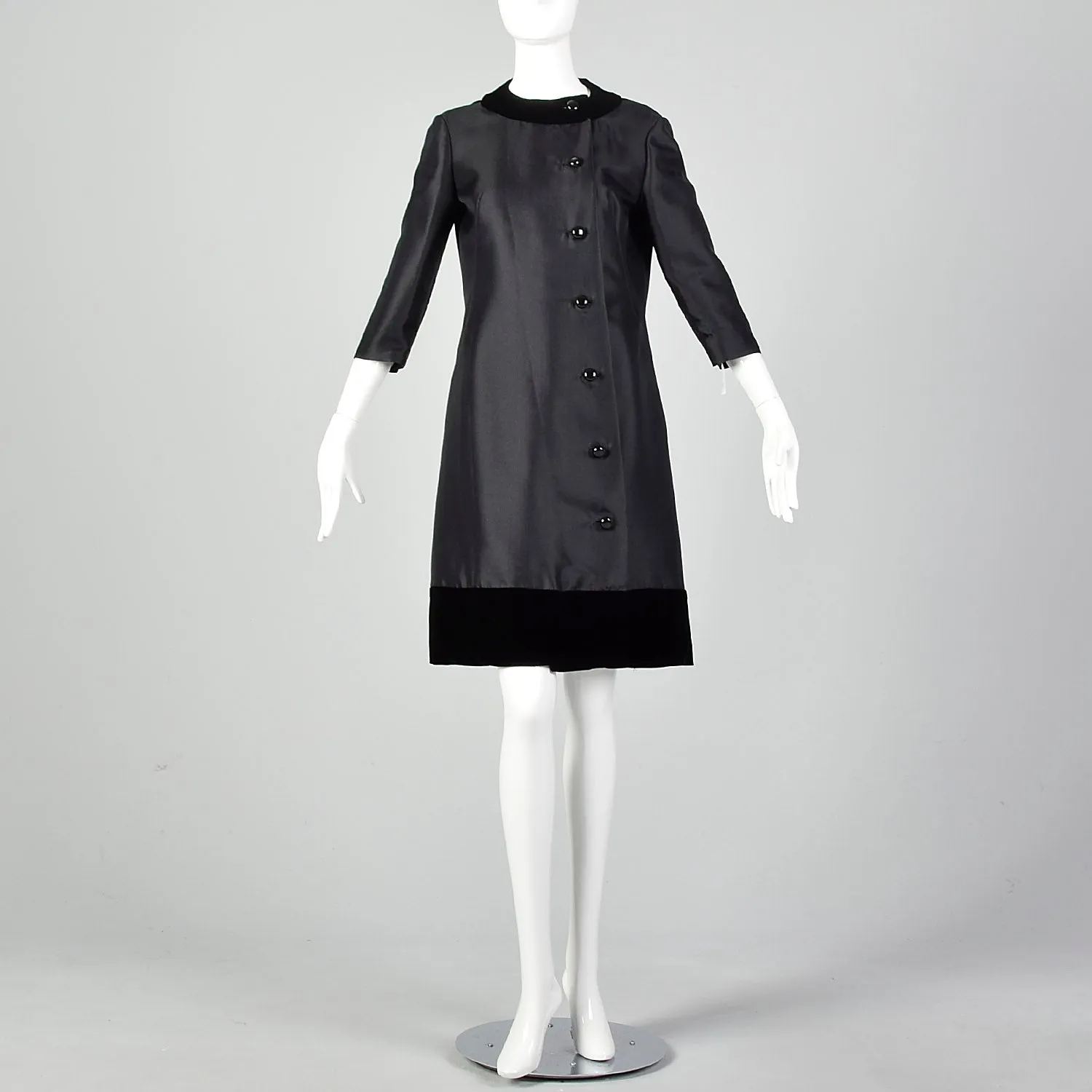 Small 1960s Silk and Wool Cocktail Dress
