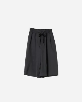 Super140 WOOL WIDE EASY 3/4 LENGTH SHORTS .06【GREY】