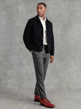 The Cashmere Crew Jacket - Ink
