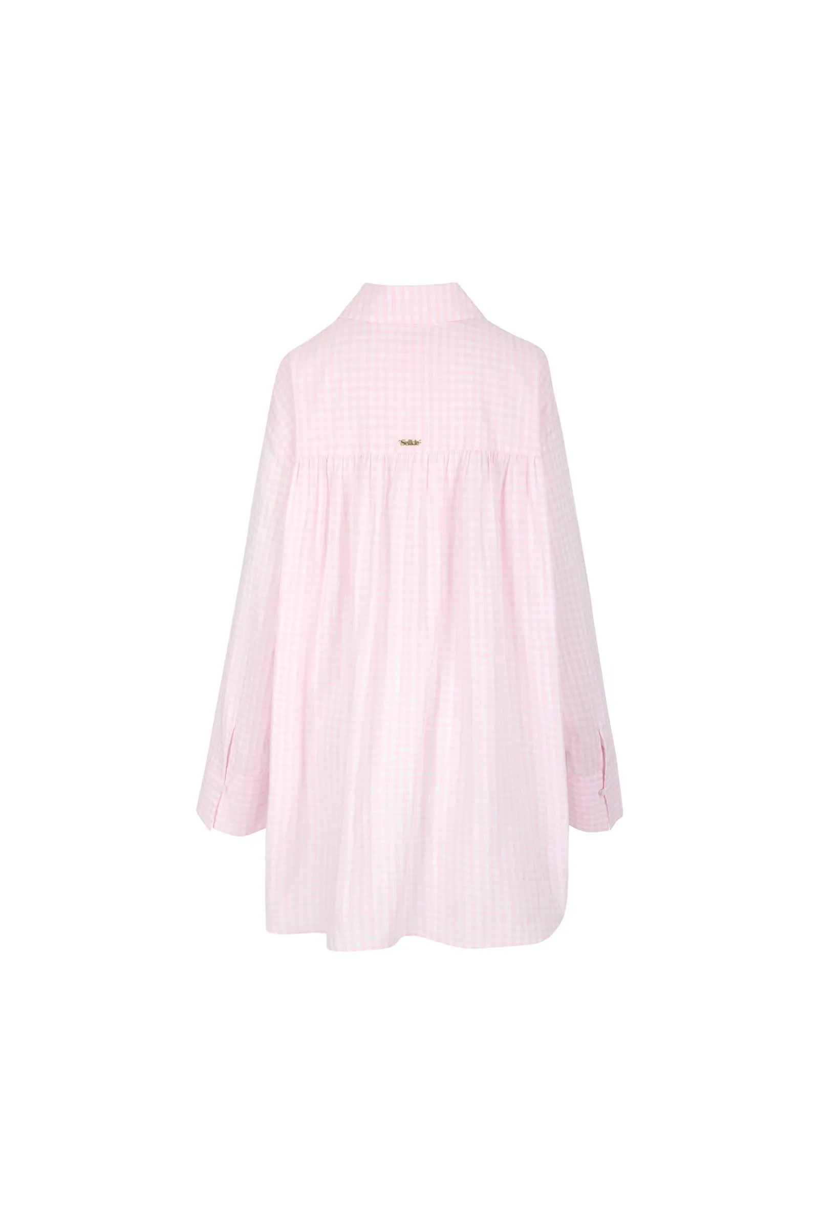 The Pink Gingham Beach Blouse