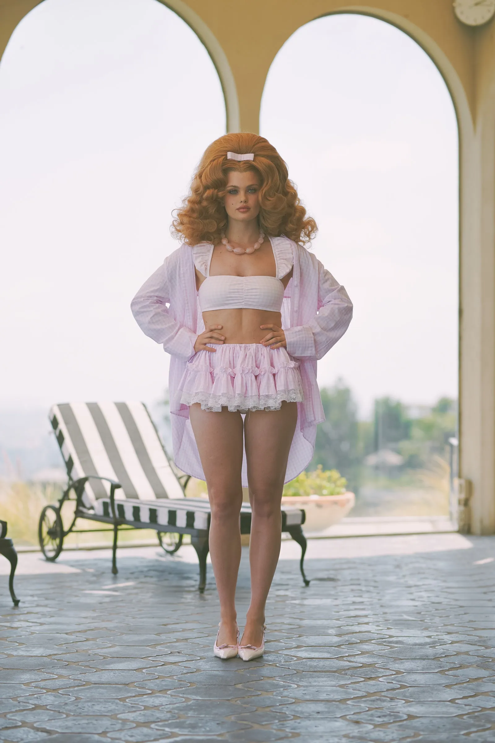 The Pink Gingham Beach Blouse