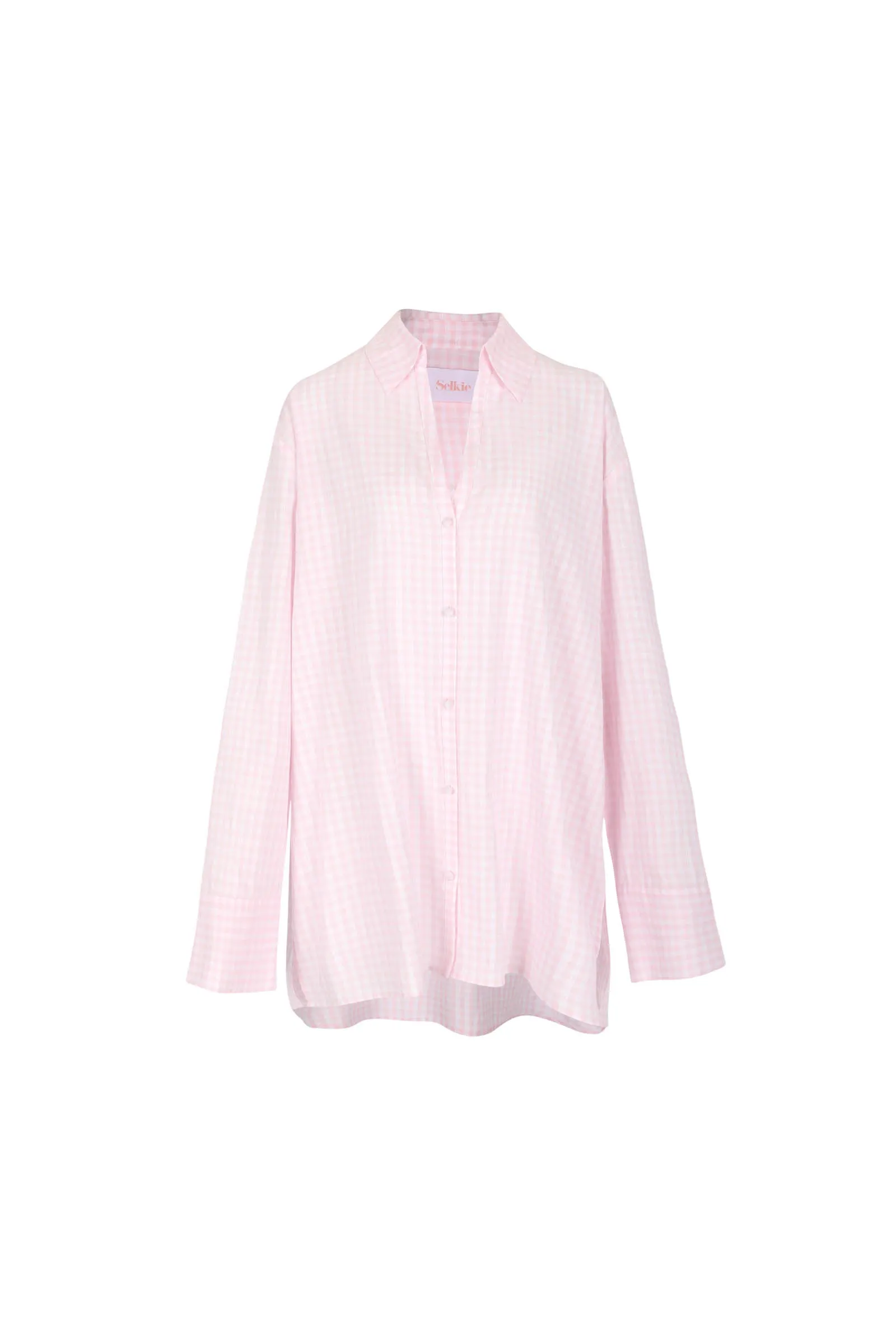 The Pink Gingham Beach Blouse